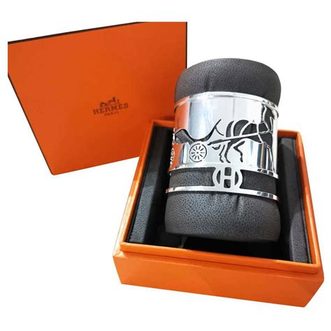 bracelet manchette hermes argent|bracelets hermes.